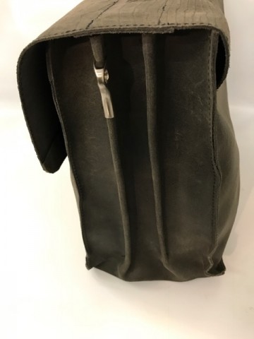 Handgemaakte Leren Aktetas Grijs
